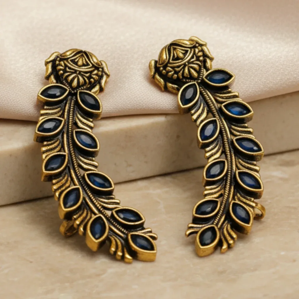 Kashmiri Leaf Drop Earrings